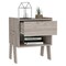 Tuhome Joy Nightstand, Four Legs, One Open Shelf, One Drawer, Light Gray MLZ7149 - alternate 8